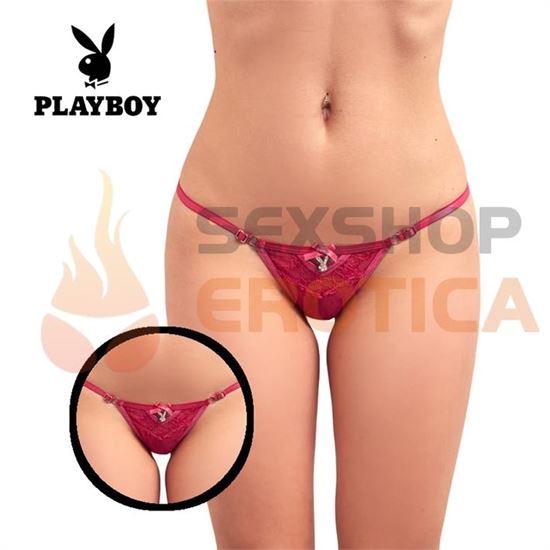 Tanga premium Playboy rosa